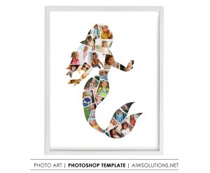 Mermaid-Ariel Photo Collage