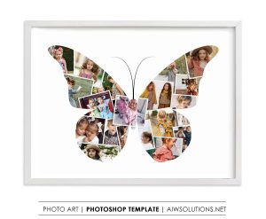 Butterfly  photo Collage Template id64