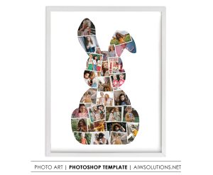 Easter Bunnies photo collage