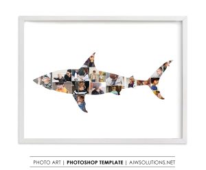 Shark photo Collage Template