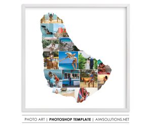 Barbados photo Collage Template