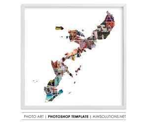 Okinawa -Japan photo Collage Template