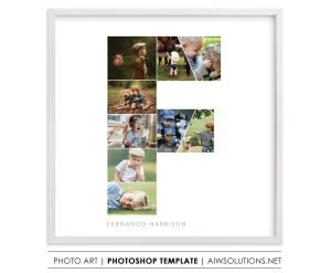 Letter F photo collage