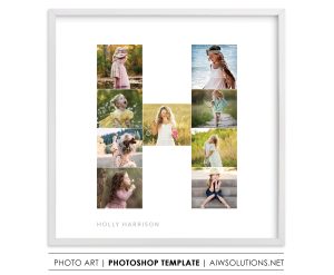 Letter H photo collage