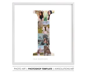 Letter I photo collage