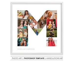 Letter M photo collage