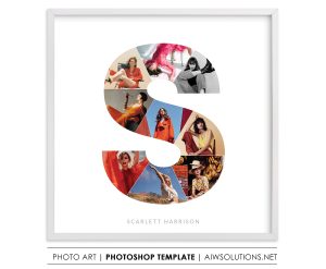 Letter S photo collage