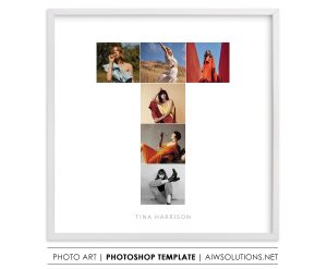 Letter T photo collage