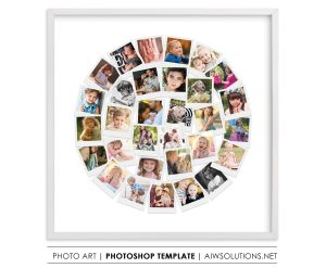 Circle Photo Collage template ID107