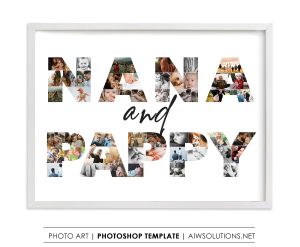 Nana and pappy photo collage template