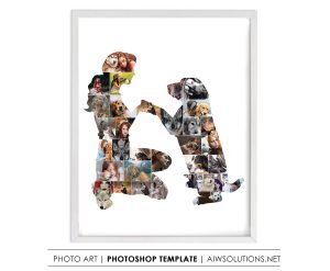 dog and woman photo collage