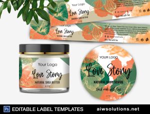 Vibrant colors label template ID94