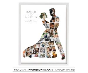 Bride and Groom photo collage