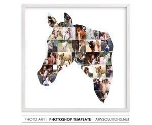 Horse head Photo collage