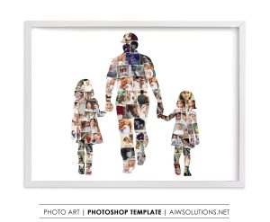 dad and 2 girls photo collage