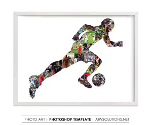 Man soccer player (football player) kicking a ball