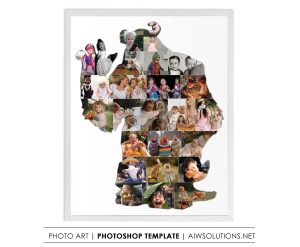 Sully from monsters inc Photo collage, Pixar-inspired photo collages, Kid decor idea