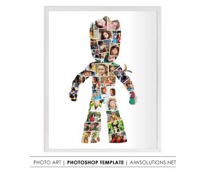 Groot art shape Photo Collage