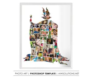 Maleficent photo collage template