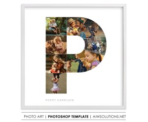 Letter P photo collage