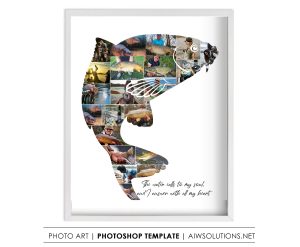 Carp Fish photo collage template