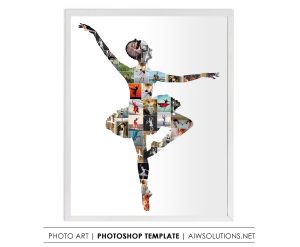 Ballerina girl dancing template 2