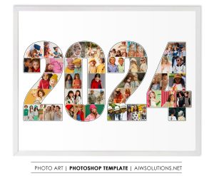 Number 2024 Photo collage