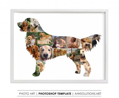 dog photo collage, pet photo collage, puppy photo collage