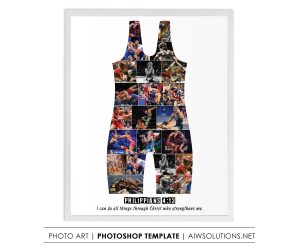Wrestling Singlet Photo Collage-ID191