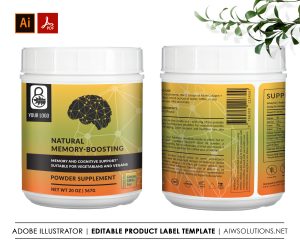 Memory boosting  label template - multi color style label template -id02