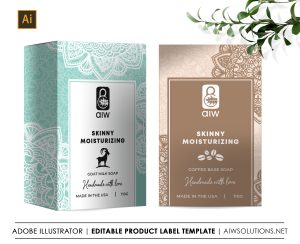 Soap Box Template - coffee soap box template - goat milk box label template
