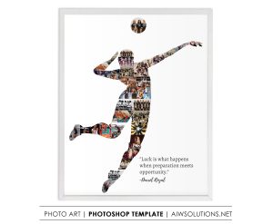 Volleyball Photo Collage -gift for volleyball senior night id206