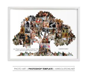 Big Family Tree and grass Photo collage - ID122