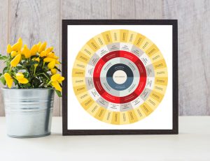 Editable Canva Circle family tree template - 6 generations family tree- 4 color options - ID10