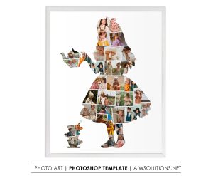 Alice in wonderland photo collage
