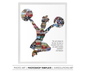 cheerleaders senior night  photo collage template