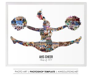 Cheer photo collage, Senior Cheer Gift