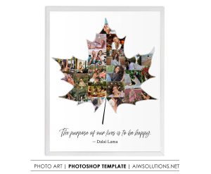 Maple leaf photo collage