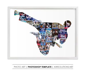 Taekwondo Collage - karate gift art - Taekwondo School Poster Template -ID265