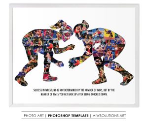 Female Wrestling Photo Collage, Female Wrestling Prints, Wrestling senior night for night-ID 226