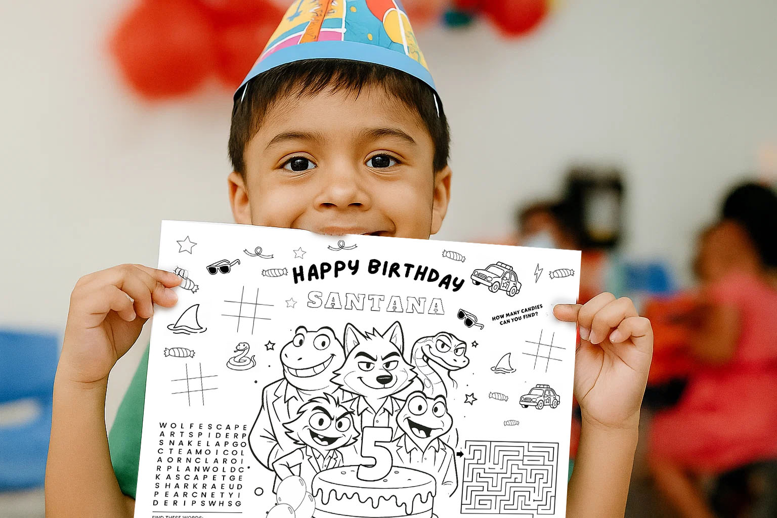 the bad guy party coloring birthday kid theme