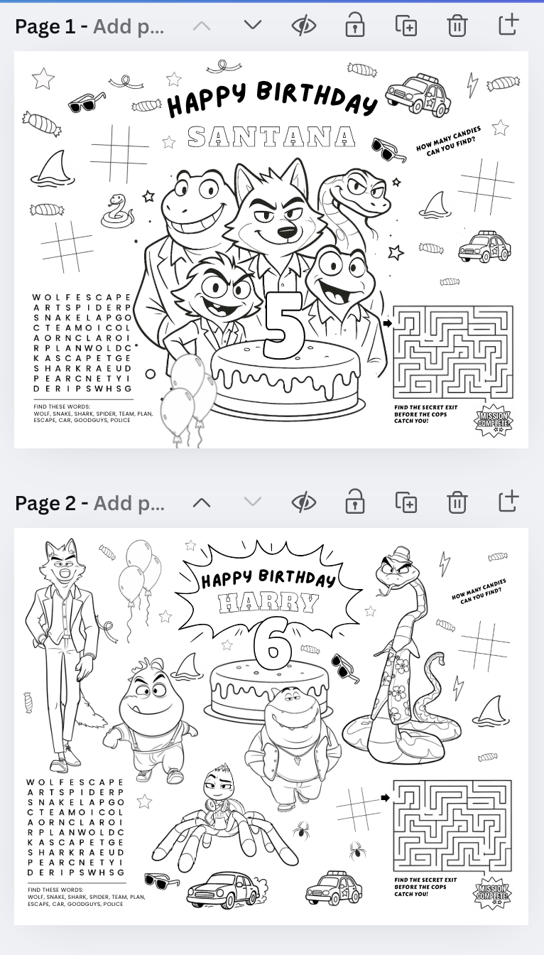 the bad guys coloring page